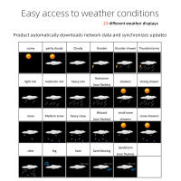 Estación Meteorológica Inteligente Tuya WIFI Medidor De Temperatura Y Humedad Para Interior Y Exterior Con Pronóstico Y Alarma De Clima - details 10