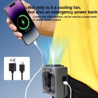 Abanico Portátil De 10000mAh Con Luz LED Y Batería De Almacenamiento Fuerte Para Deportes Cocinar Y Trabajar Al Aire Libre - details 1