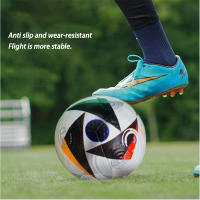 Bola De Fútbol Profesional Tamaño 5 Material PU Cuero Oficial Para Partidos En Práctica Color Negro Para Campo De Grama - details 2