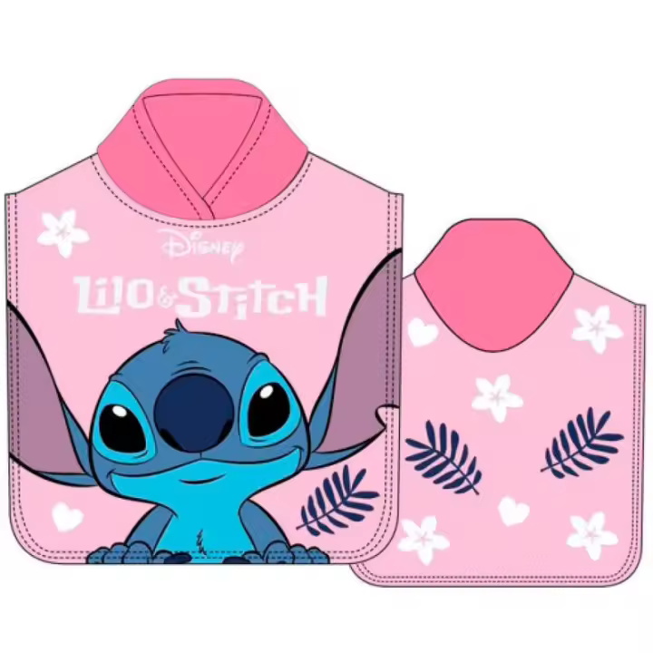 Toalha poncho em microfibra Disney Stitch - 1