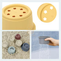 Juego De Juguetes Educativos Para Bebés Copas Nesting Torre De Anillos De Agua Para El Baño Set De Desarrollo Infantil Para Recién Nacidos De 0 a 12 Meses - details 2