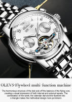 Reloj De Pulsera Automático Para Hombre OLEVS Estilo Business Impermeable Con Correa De Acero Inoxidable Calendario Esqueleto Display Numeral Romano - details 0