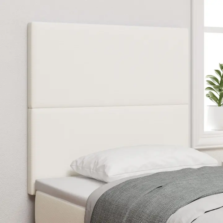 Cabecero vidaXL Diseño Simple Crema 100 cm Tela de Pana - 1