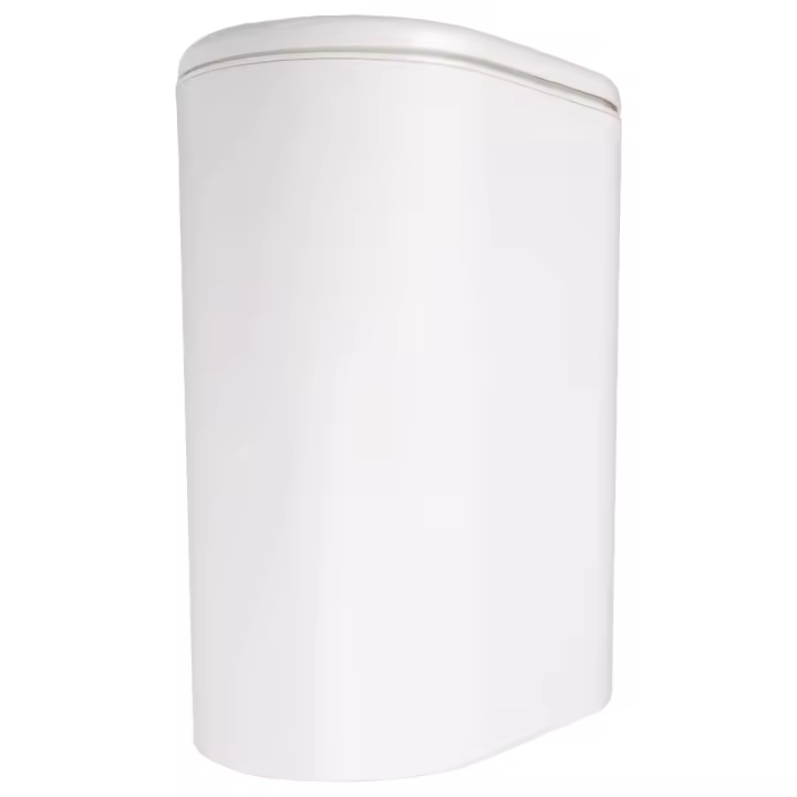 Plastic Narrow Type Kitchen Trash Can Toilet Press Type Waste Bin Dustbin Bathroom Trash Bin Basket Garbage Bucket White - 1