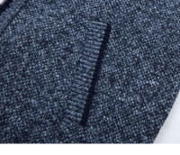 Chaqueta De Lana Gruesa Para Hombre Otoño Invierno Azul Claro Manga Larga Cierre Completo Cardigan De Fleece Talla Grande Ropa Casual - details 14