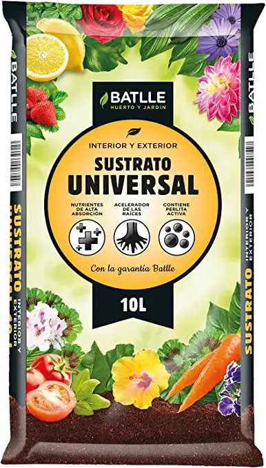 Batlle Sustrato Universal Interior y Exterior para Plantas - Composición Orgánica con Fibra de Coco, Turba y Perlita - 1