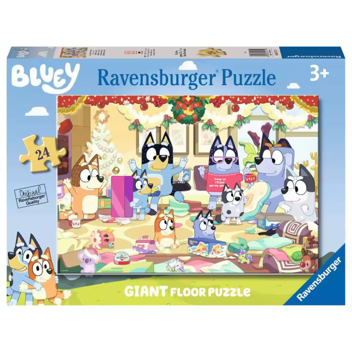 RAVENSBURGER PUZLE GIGANTE DE NAVIDAD CON BLUEY 24 PIEZAS, 03171, TIENDA CON LICENCIA OFICIAL - 1