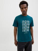 Jack & Jones SS25 Hombre Pack 2 Camisetas de Algodón Mod JJDELVIN logo estampado Moda Casual Informal REF 247813 - details 4