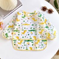 Bib De Bebé Suave Impermeable Con Mangas Largas Ajustable Para Comer Pintura Niño Y Niña Delantal De Mano Para Niños De 0 a 36 Meses - details 1