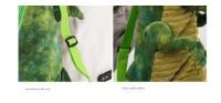 Mochipa de Plush para niños, Bolsa de dinosaurio con Corretas ajustables y Cremallera, accesorios geniales para disfraz de Dinosaur para niños y niños, Regalos de dinosaurio - details 3