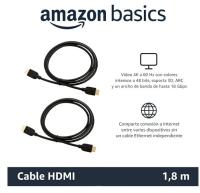 Cable HDMI 2.0 de Alta Velocidad Ultra HD 3D 4K Ethernet 1.8m Negro - AmazonBasics - details 2