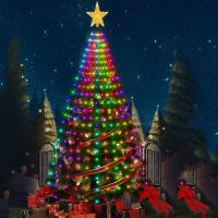 Arbol De Navidad Inteligente Con Luces LED Multicolor Rgb Fitas De Estrella Y Cascada Para Jardín Decoración De Navidad Con Control Remoto Y APP DIY Bluetooth - details 1