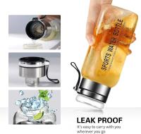 Botella De Agua De Vidrio Grande 1L Portátil Y Antigrado Para Exteriores Con Infusor De Té Translúcida Para Adultos - details 9
