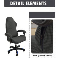 Cubierta De Silla De Juego 1pc Anti-gato Cubierta Protectora Para Silla De Oficina Lavable Y Desmontable Material De Poliéster Y Spandex - details 3