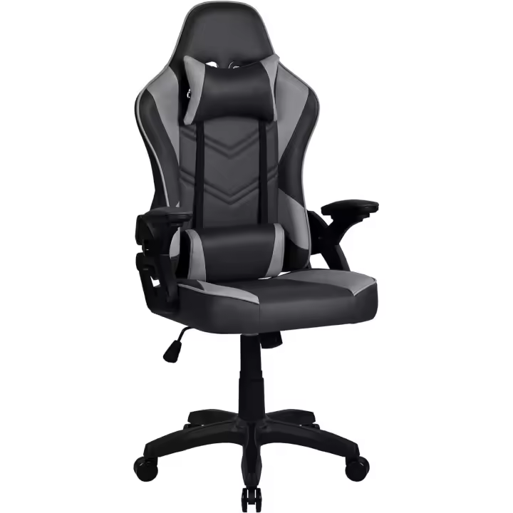 Silla Gamer o Gaming Profesional, Ergonómica, Tela Transpirable y Antimanchas, Reposabrazos, reposacabezas, cojín lumbar. Adultos, niños. Altura Regulable y Respaldo reclinable. Ordenador - oficina - 1