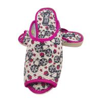 Zapatillas casa para Mujer  de Verano con Puntera Abierta marca Javer cuña de tres centímetros suela antideslizante de caucho planta textil - details 1