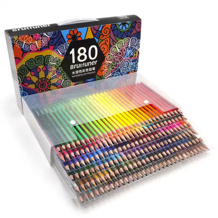 DAM. Set Profesional de lapices de colores acuarelables 180 colores. 34,5x5,5x20 cm. - 1