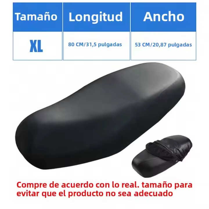 Cubierta De Asiento De Motocicleta Resistente Al Desgaste Y a Prueba De Agua Para Vehículos Eléctricos Protector De Almohadilla De Asiento - 1