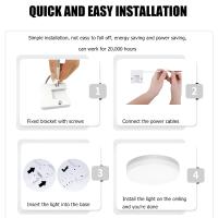Luz De Techo Moderna LED Redonda En Blanco Neutro Frío Y Cálido 48W 36W 24W 18W Para Dormitorio Pasillo Inodoro Iluminación - details 10