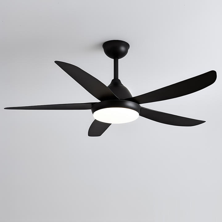 Ventilador de techo grande de 54" con motor DC, luz y control remoto, potencia total 65 W, color madera, ajuste… — oferta en Miravia