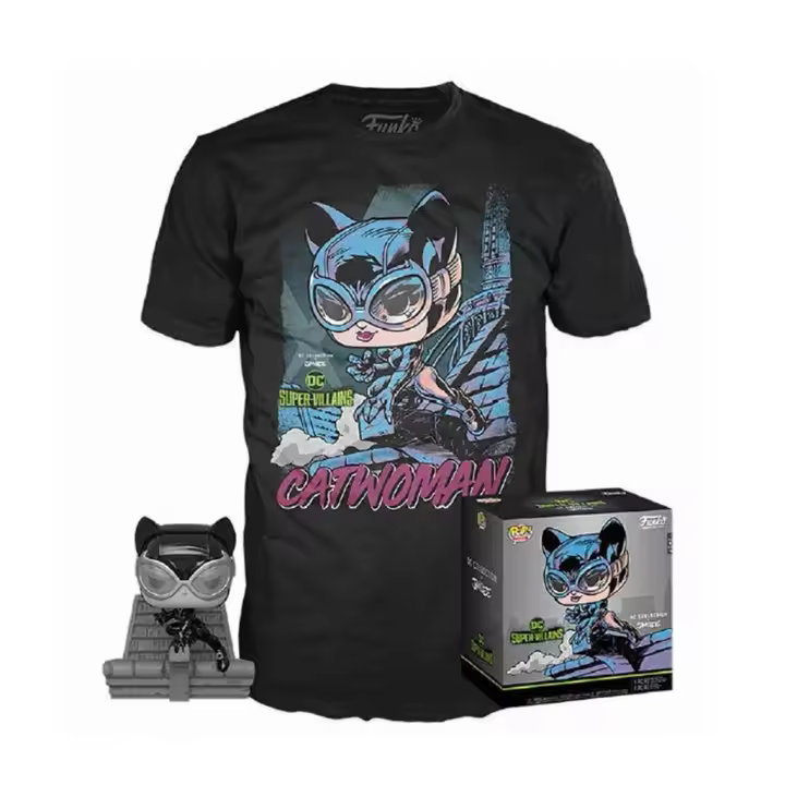 Pop & tee dc jim lee catwoman funko + camiseta talla l - 1