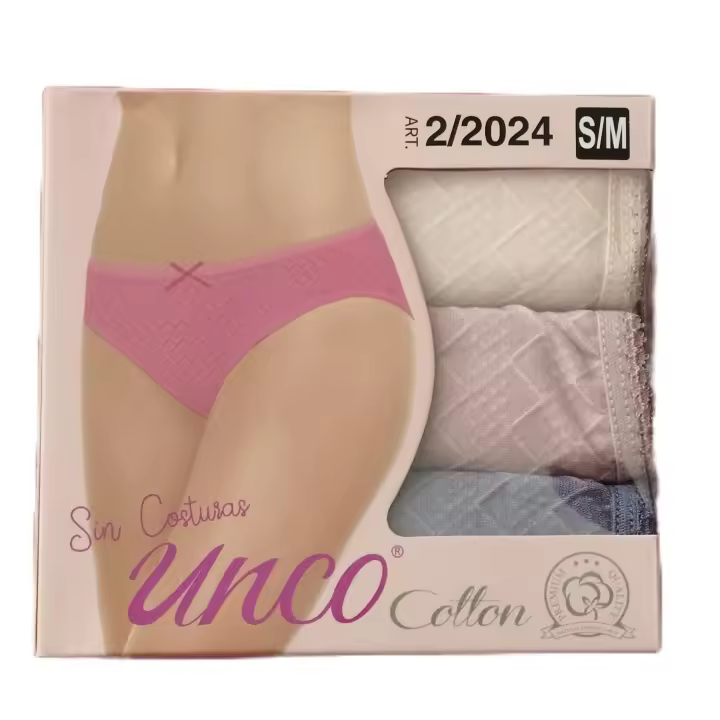 Unco - Pack de 3 bragas de mujer sin costuras en microfibra. - 1