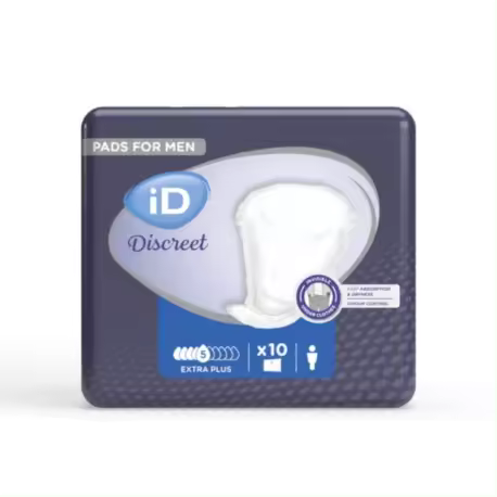 iD Discreet For Men 2 EXTRA PLUS 10 UDS - Pañales para Hombres con Pérdidas de Orina - Capa Transpirable - Absorción Multicapa - Ajuste Perfecto y Fijación Segura - 1