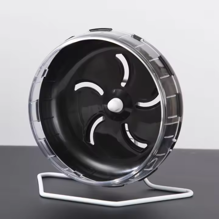 Rueda De Ejercicio Silenciosa Para Hamsters Gerbils Y Rattus Con Soporte Ajustable Plástico Material No Contiene Químicos Dañinos - 1