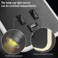 Lámpara De Pared LED Rotativa Con Interruptor Y Puerto USB Para Lectura Y Estudio Luz De Iluminación Moderna Para Dormitorio Y Sala - details 2