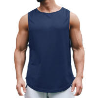Camiseta De Gimnasio Para Hombre Estilo Moderno Sin Mangas Transpirable Secado Rápido Vestido Deportivo De Fitness O-Neck Mesh Talla M L XL XXL Colores Variados - details 3