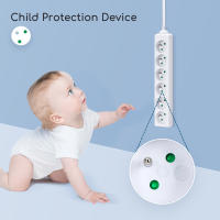 Aigostar Regleta alargador de 6 enchufes 16A 2P + E con cable de 1.5/3/5 metros e. Color Blanco - details 2