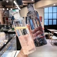 Botella De Agua Elegante Y Antigruesa De 500ml Con Escala De Tiempo Para Mantenerse Hidratado Diariamente Ligera Y Portátil Para Aventuras De Fitness Y Al Aire Libre - details 7