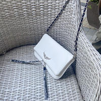 Bolso De Hombro Con Alas Negras Para Mujer, Cadena De Alas, Bolso De Cuero Cruzado Para Mujer - details 7