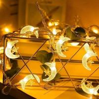 Luz De Luna Y Estrellas LED Mini Para Ambiente De Ramadan Decoración De Fiesta De Cumpleaños En Casa Foco De Luz Seco Batería - details 3