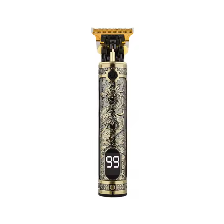 Cortadora de pelo eléctrica, afeitadora profesional para hombres, recortadora de peluquero recargable para hombres, USB para peluquero Dragon, maquinilla con pantalla - 1