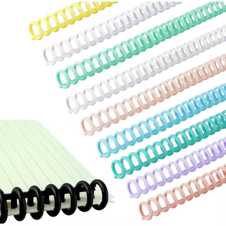 10 piezas de peines de Encuadernación, 30 anillos, de Encuadernación Lomo, máquina de Encuadernación en Espiral de plástico para profesores, Estudiantes, Documentos, Cuadernos, Archivos - 1