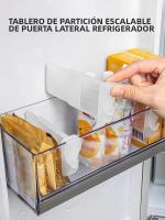 Juego De 4 Divisores Transparentes Para Nevera Retráctiles Clip Para Puerta Lateral De La Nevera Organizador De Alimentos Y Botellas Para Cocina - details 2