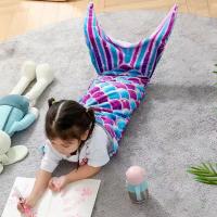 Manta De Sirena De Flannel Para Adultos Y Niños Manta Universal Para Dormir Manta De Cola De Sirena Bolsa De Sueño Propiedades De Fotografía - details 5