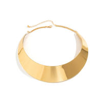 Collar Gargantúa De Metal Exagerado Para Mujer Cadena Ancha Y Suave En Color Oro Estilo Punk Bijoux Steampunk Joyería De Moda Para Fiesta - details 6