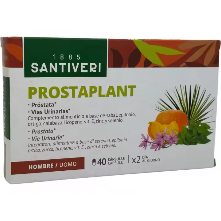 PROSTAPLANT (Cuida tu próstata y vías urinarias) 40 Cápsulas de Santiveri - 1