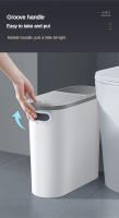 Cesta De Papel Para Baño Y Cocina VIE LENTE 10L Ecológica Y Creativa Con Tapa Recolección De Basura Silenciosa Material Plástico Rectangular - details 2