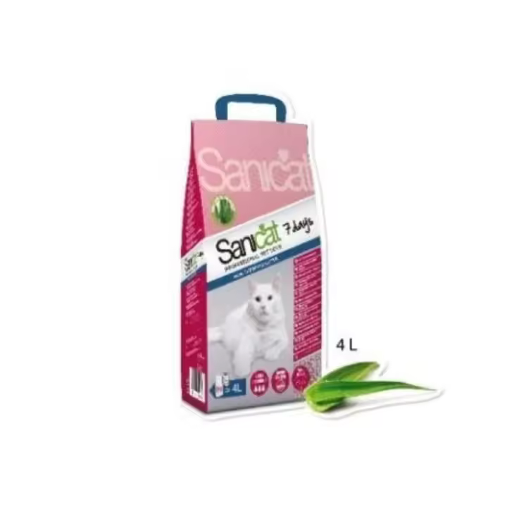 ARENA PARA GATOS Sanicat 7 Dias 4L. Arena para gatos Sanicat 7 días es una arena con un agradable efecto ambientador y un gran poder de absorción. - 1