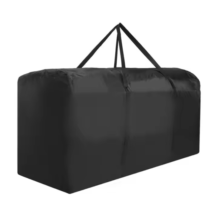 Bolsa de almacenamiento para cojines para muebles de jardín, fundas de cojines para exteriores, impermeable, a prueba de polvo, anti-UV, tela Oxford 210D, bolsa de almacenamiento para muebles de exterior con asa (122x39x55cm) - 1