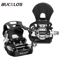 Pedales De Bicicleta BUCKLOS Dual Function MTB Plataforma Antideslizante Aluminio SPD Sistema Parte De Bicicleta - details 0