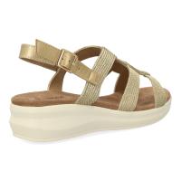 PuntoSalao Sandalias doradas planas cómodas tiras cruzadas para mujer VR5-1663 - details 2
