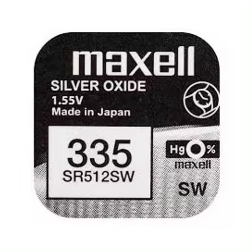 CABLEPELADO Pila de Boton oxido Plata | Pila 335 | Pila SR512SW | Voltaje de la Pila: 1,55 V | Capacidad de batería: 5,5 mAh | 1 Unidad - 1