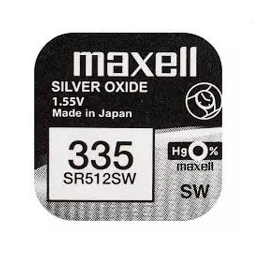 CABLEPELADO Pila de Boton oxido Plata | Pila 335 | Pila SR512SW | Voltaje de la Pila: 1,55 V | Capacidad de batería: 5,5 mAh | 1 Unidad - 1