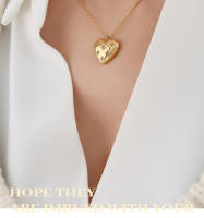 Collar con colgante estilo corazón de amor para mujer, Circonia cúbica, collar de acero inoxidable, joyería de lujo, regalo del Día de San cuadrado de estrella de acero inoxidable Vintage para mujer, collar de cadena de serpiente chapado en oro de 18 - details 4