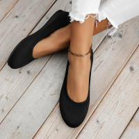 Zapatillas De Ballet Planas Para Mujer Confortables De Tejido Casual Slip on Oficina Barco Talla Grande Mocasines Redondas - details 6