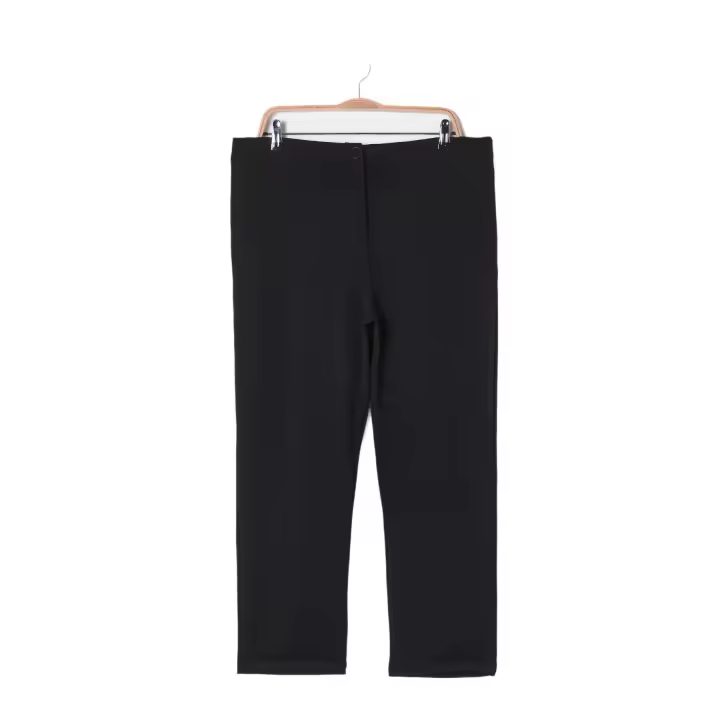 Trendyol Black Elastic Back Zippered Cigarette Woven Plus Size Trousers Tbbss25Ar00006 - 1